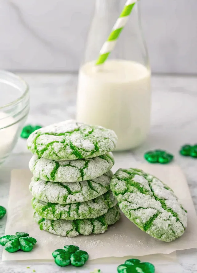 Green Crinkle Cookies