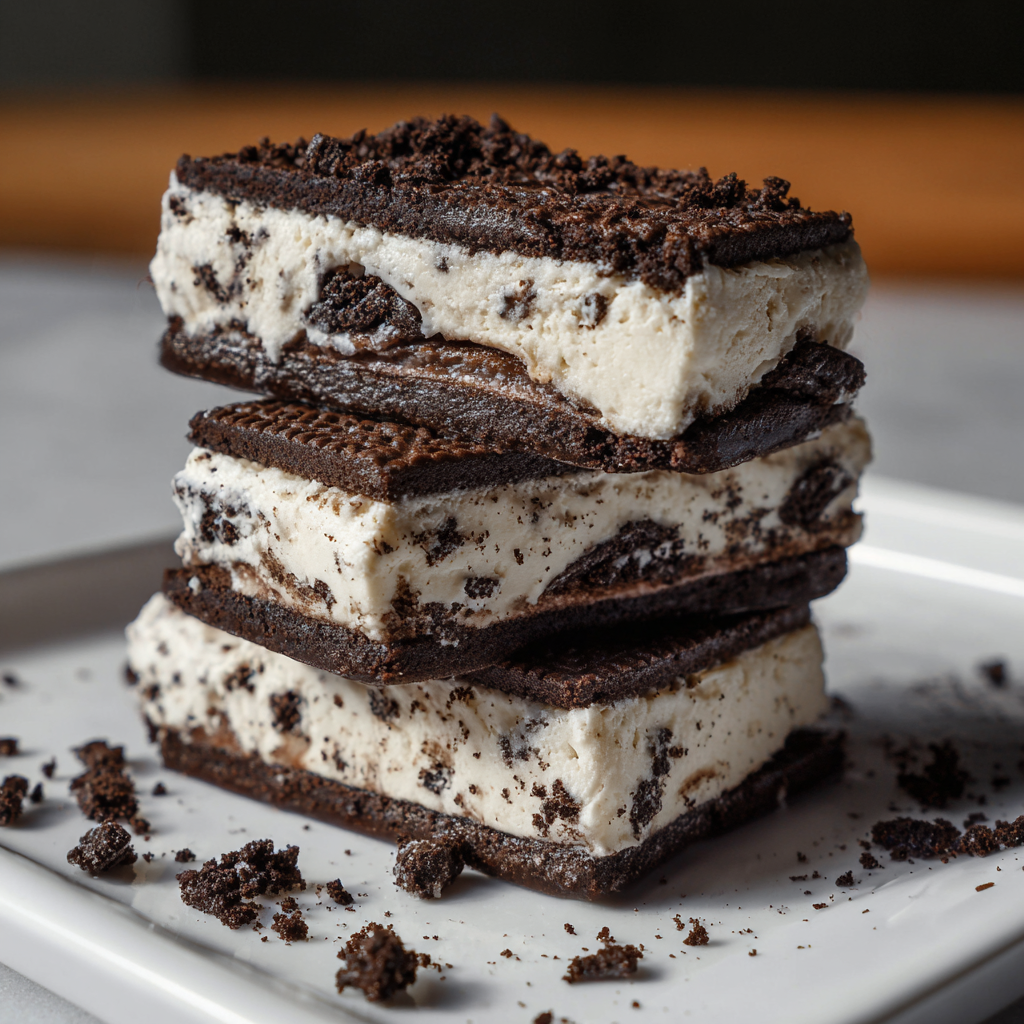 No-Bake Oreo Ice Cream Sandwich