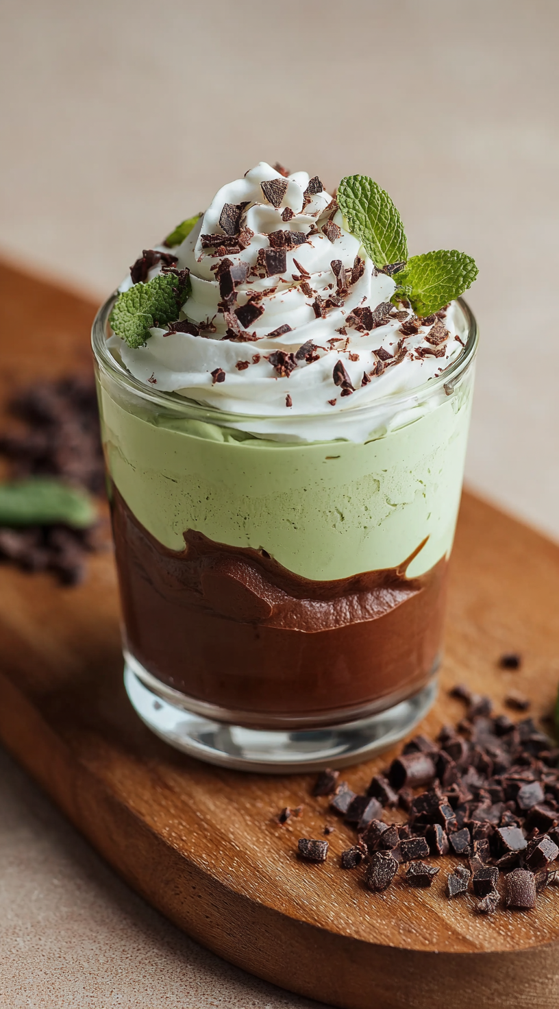 Peppermint Chocolate Mousse Pots