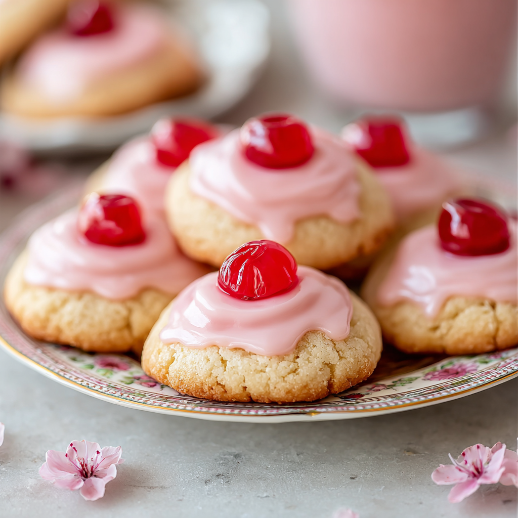 Almond Maraschino Cherry Cookies