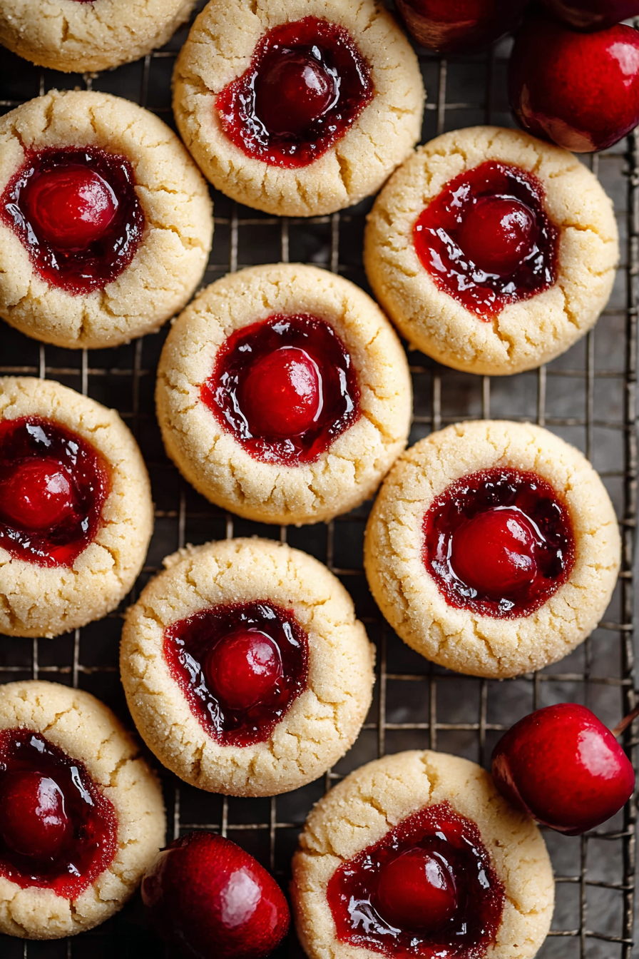 Cherry Pie Thumbprint Cookies