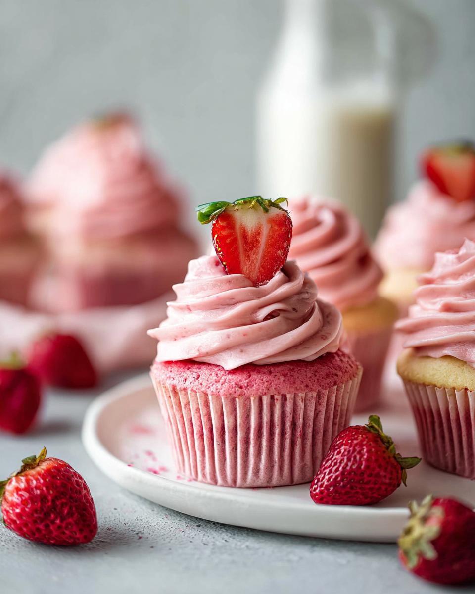 Vegan Strawberry Cupcakes