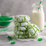 Easy Vibrant Green Crinkle Cookies