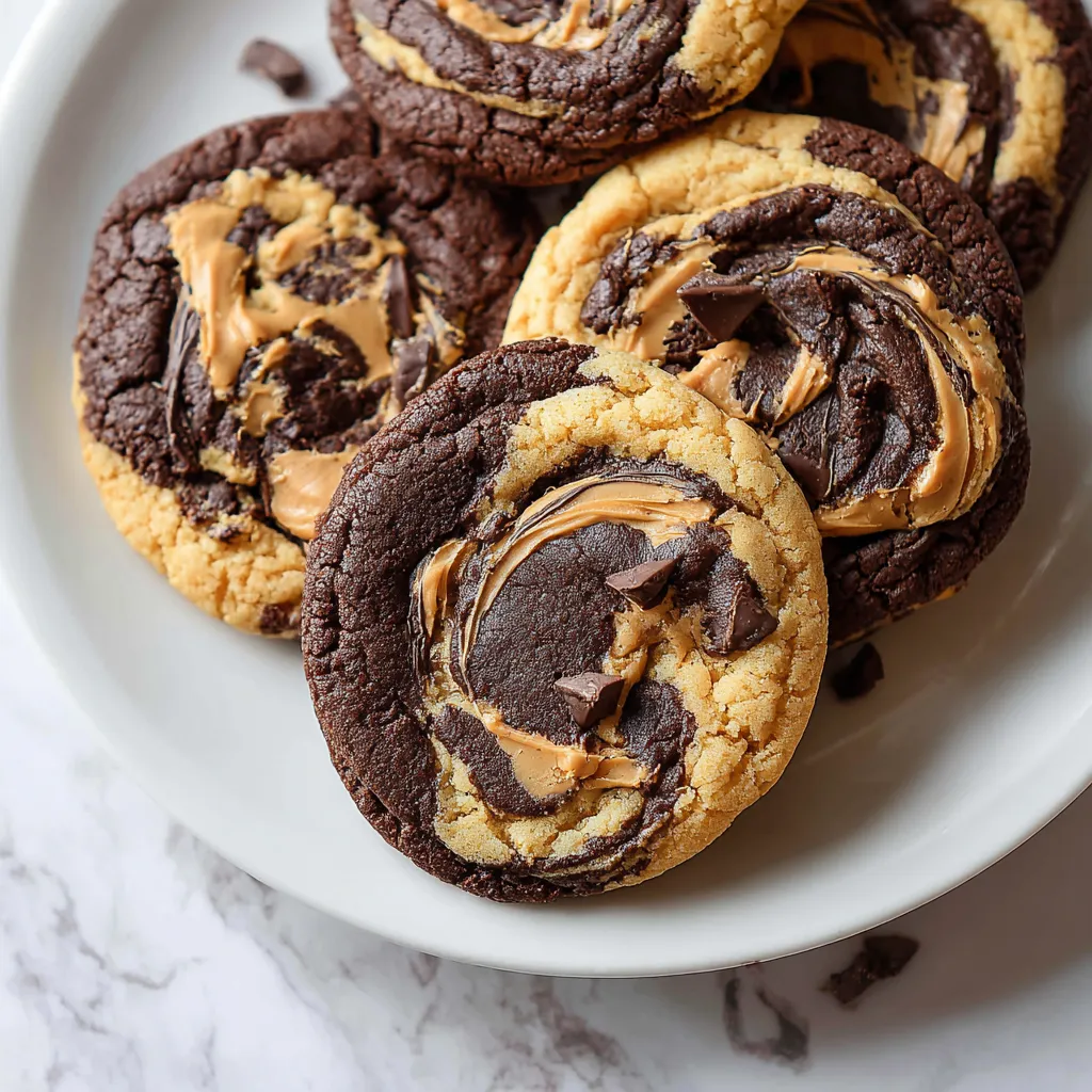 Peanut Butter Brownie Swirl Cookies
