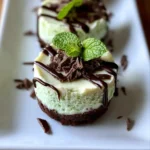 Mini Andes Mint Cheesecakes