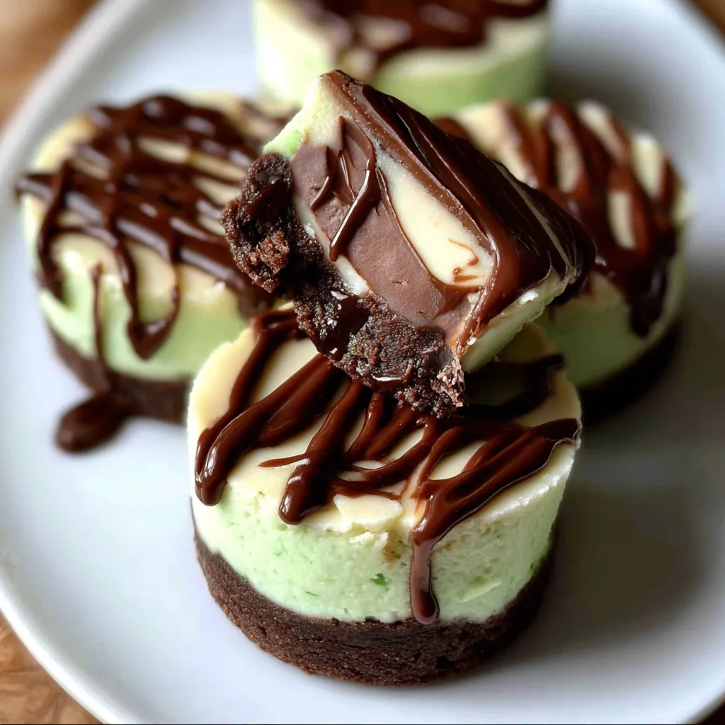 Mini Andes Mint Cheesecakes