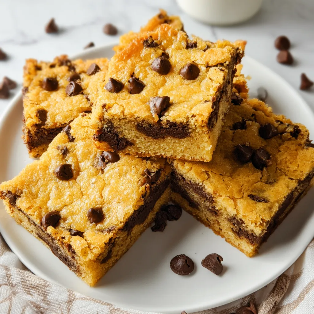 Cake Mix Chocolate Chip Cookie Bars