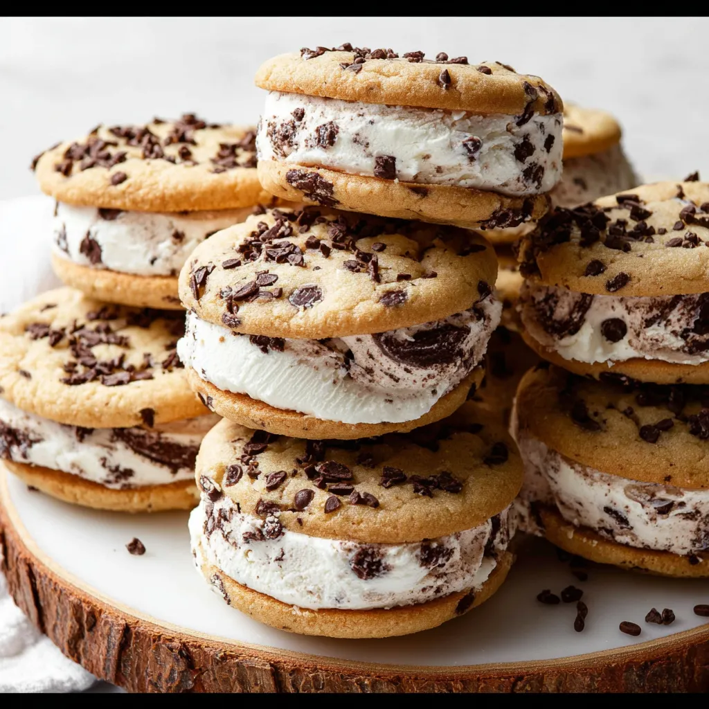 Soft-Baked Chocolate Chip Cookie Ice Cream Sandwiches
