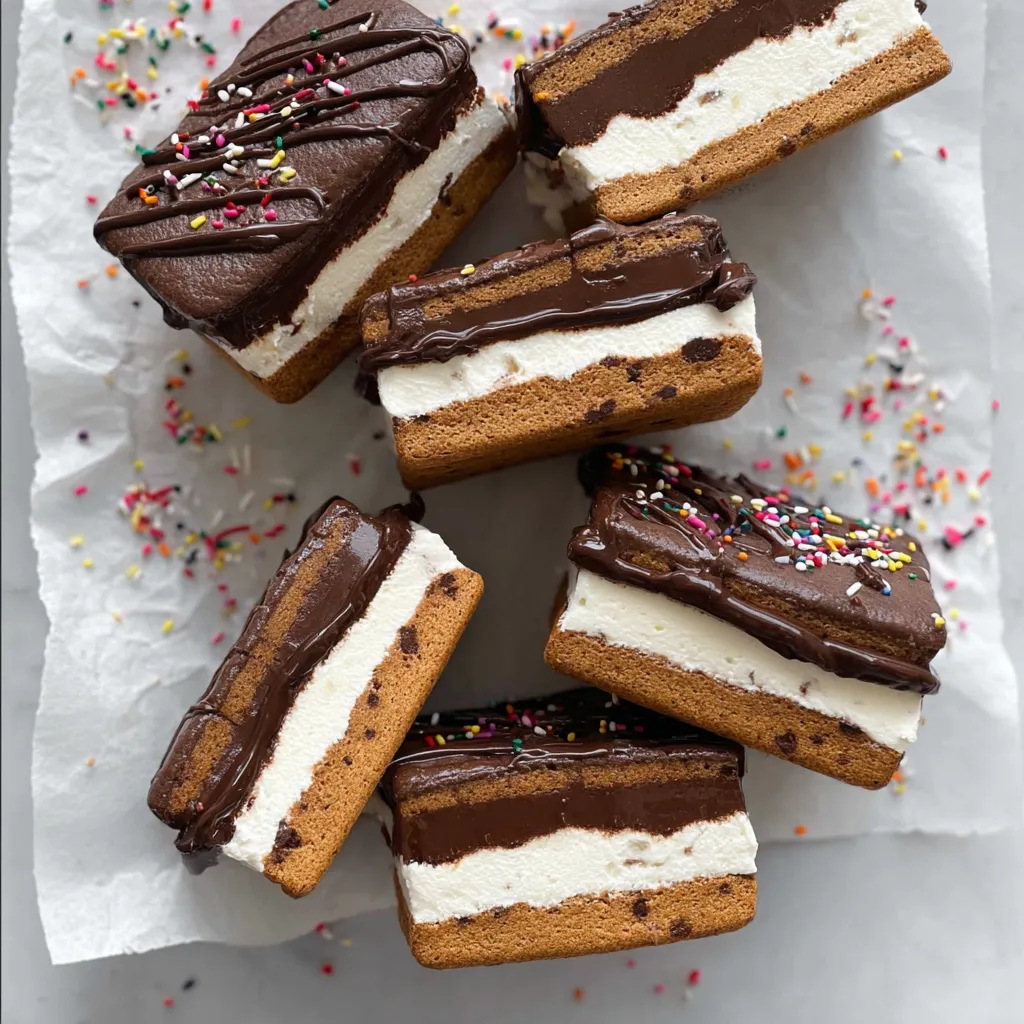 Fudgy Brownie Ice Cream Sandwiches
