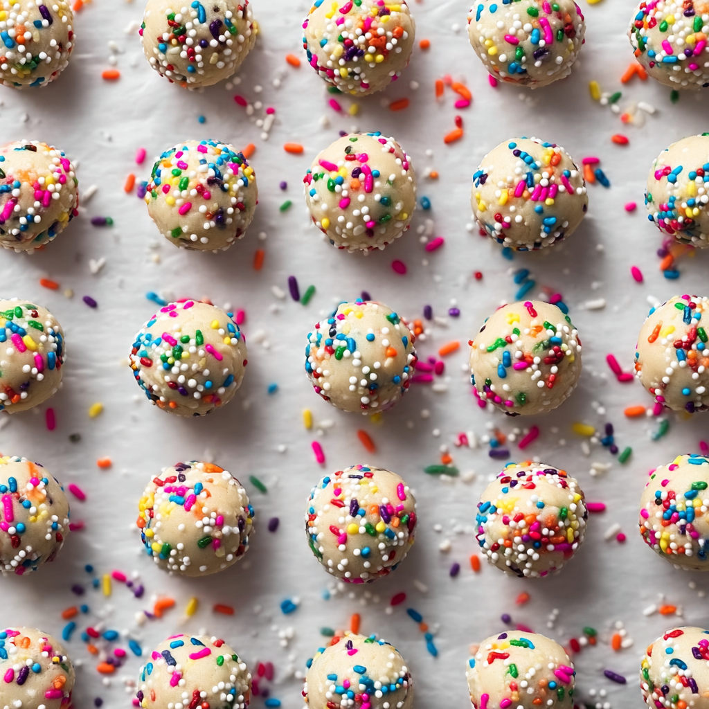 Birthday Cake Batter Protein Balls