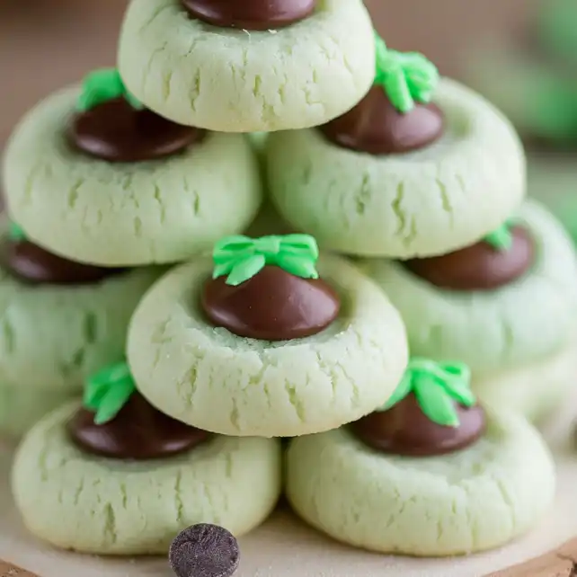 Chocolate Mint Cream Cheese Buttons
