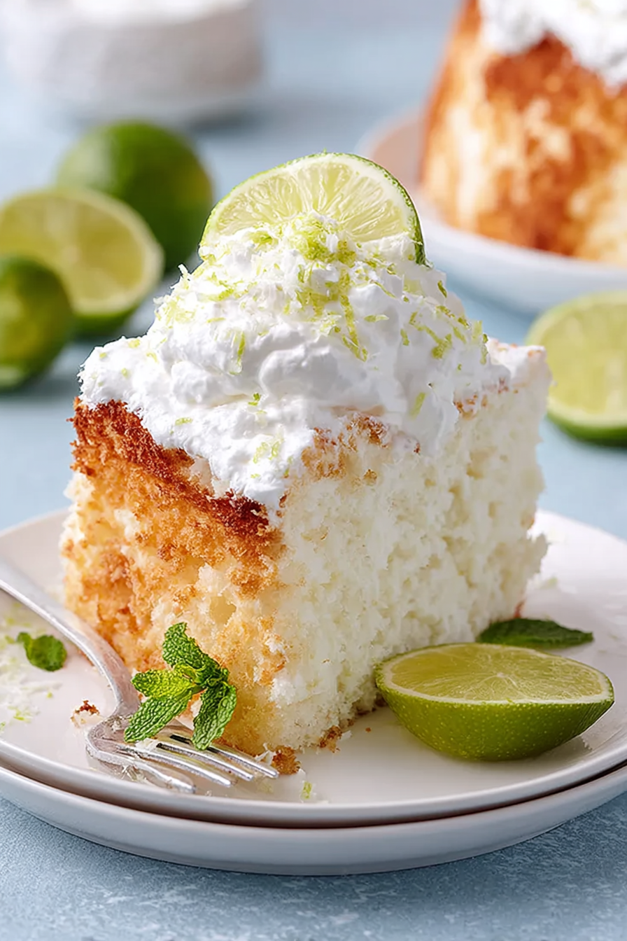 Key Lime Angel Food Cake