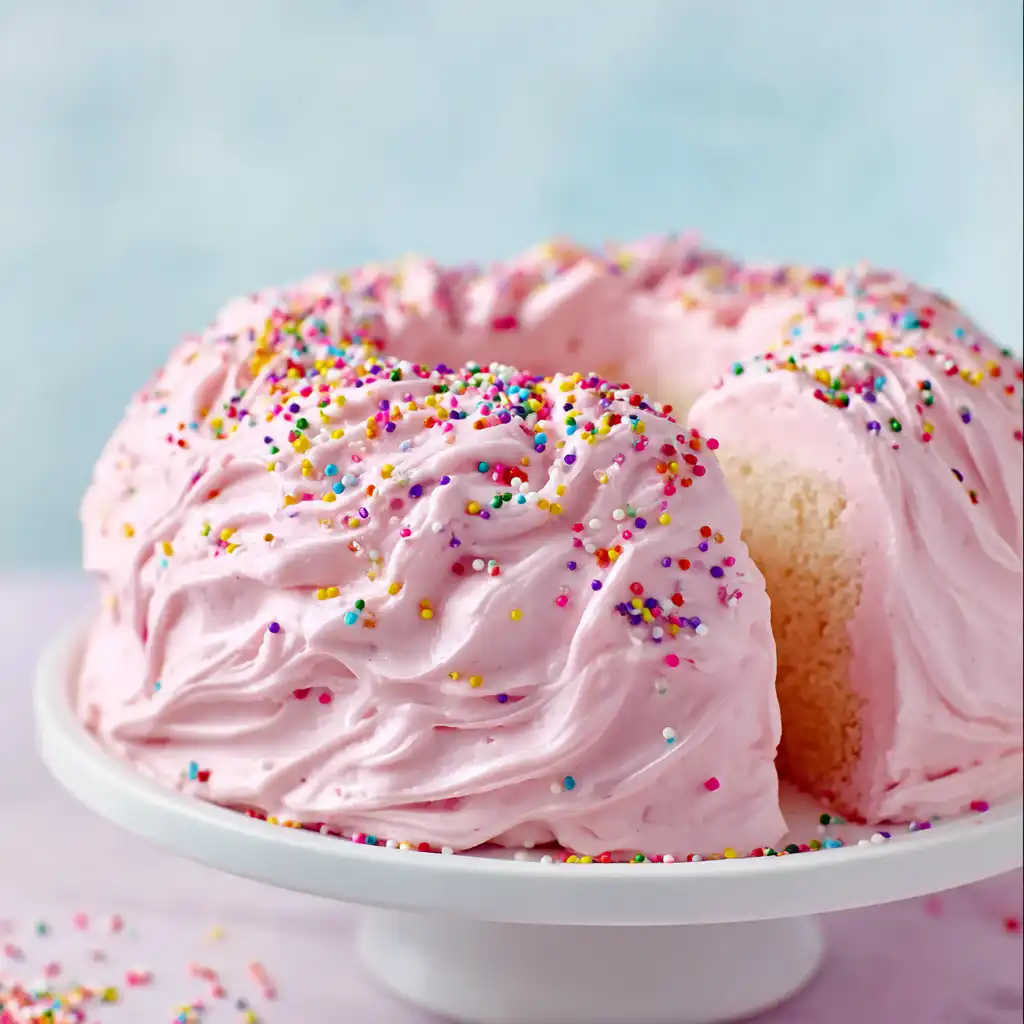 Pink Angel Food Cake