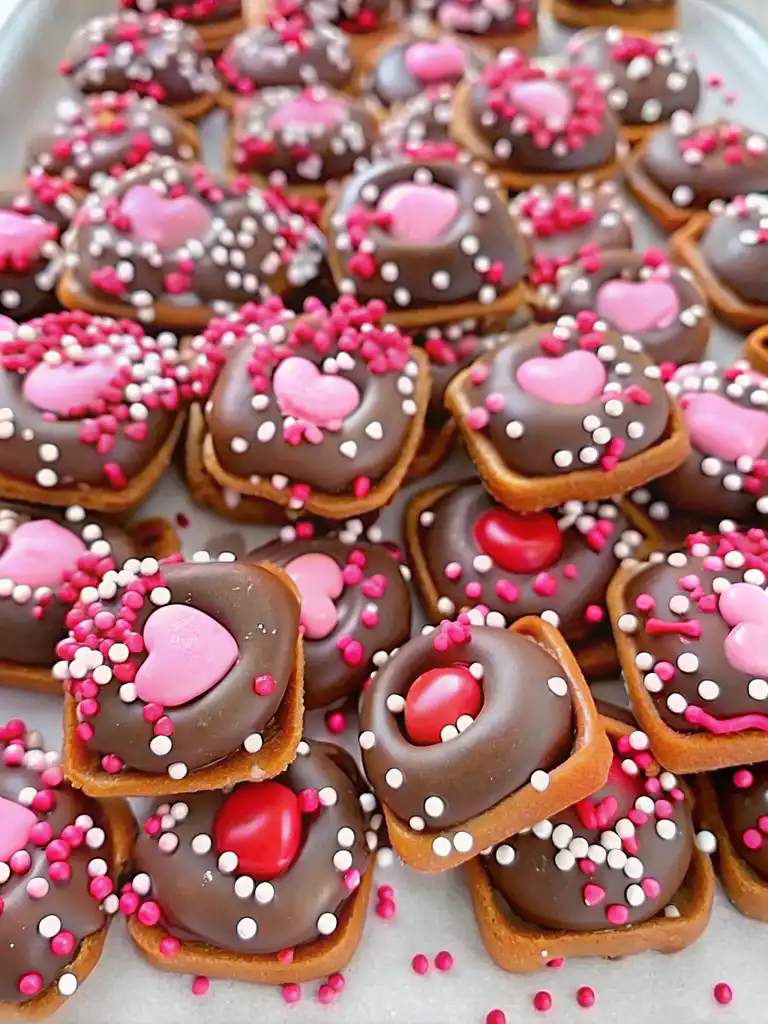 Easy Valentine’s Day Rolo Pretzels