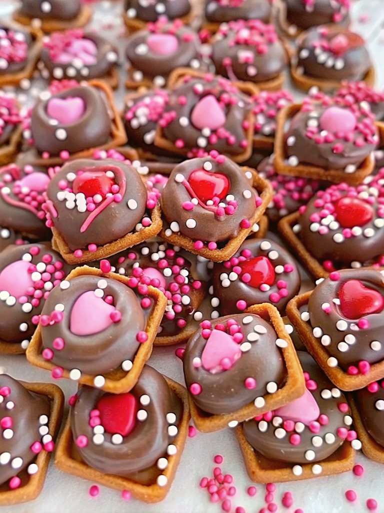Easy Valentine’s Day Rolo Pretzels