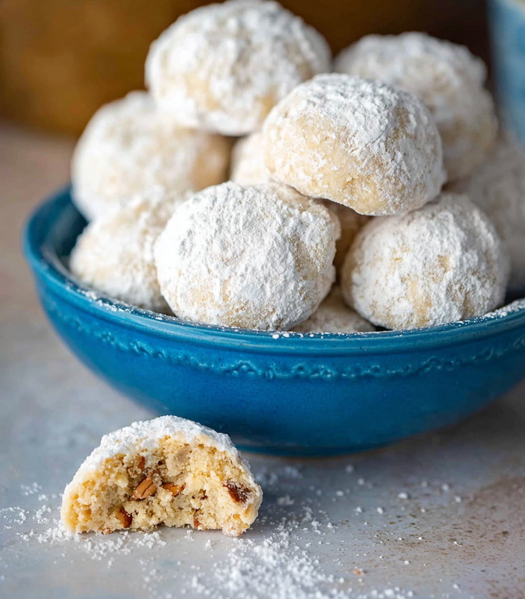 Keto Pecan Snowball Cookies