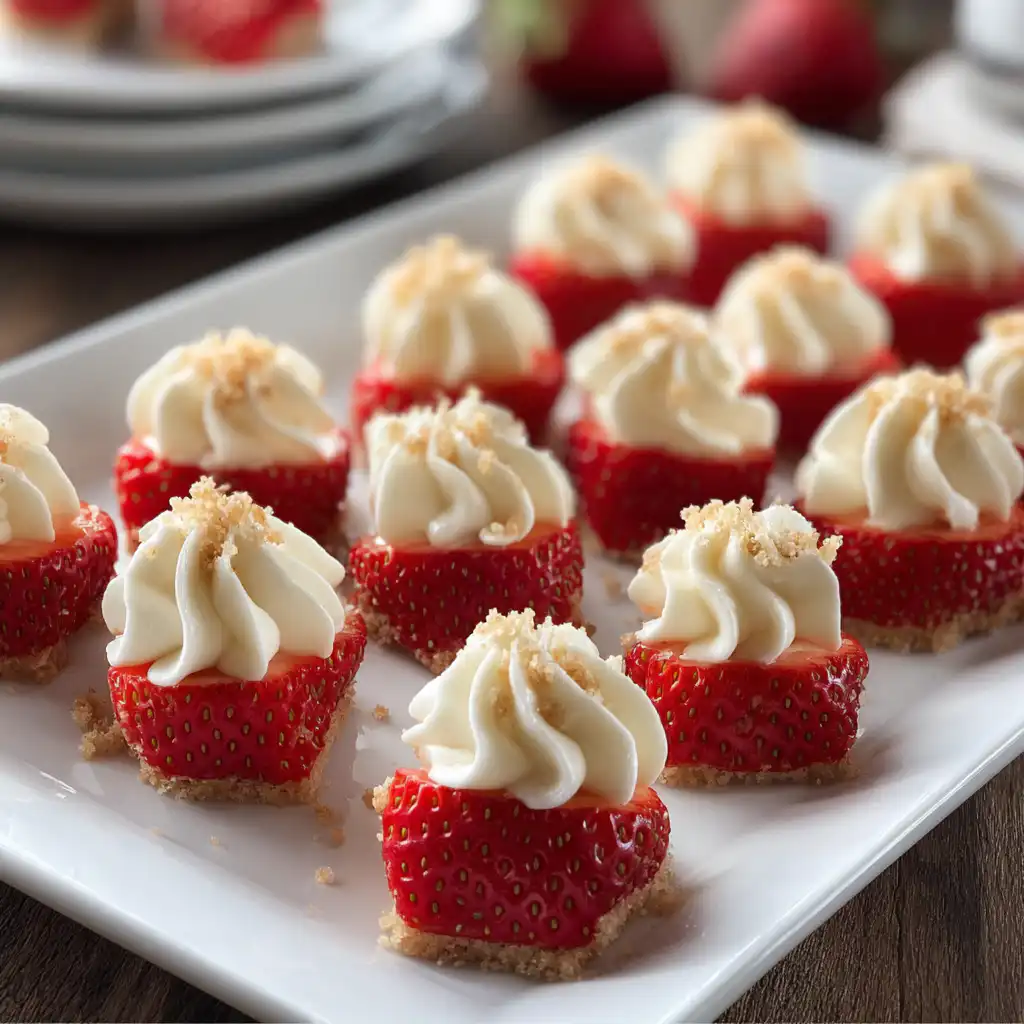 No-Bake Cheesecake Stuffed Strawberries