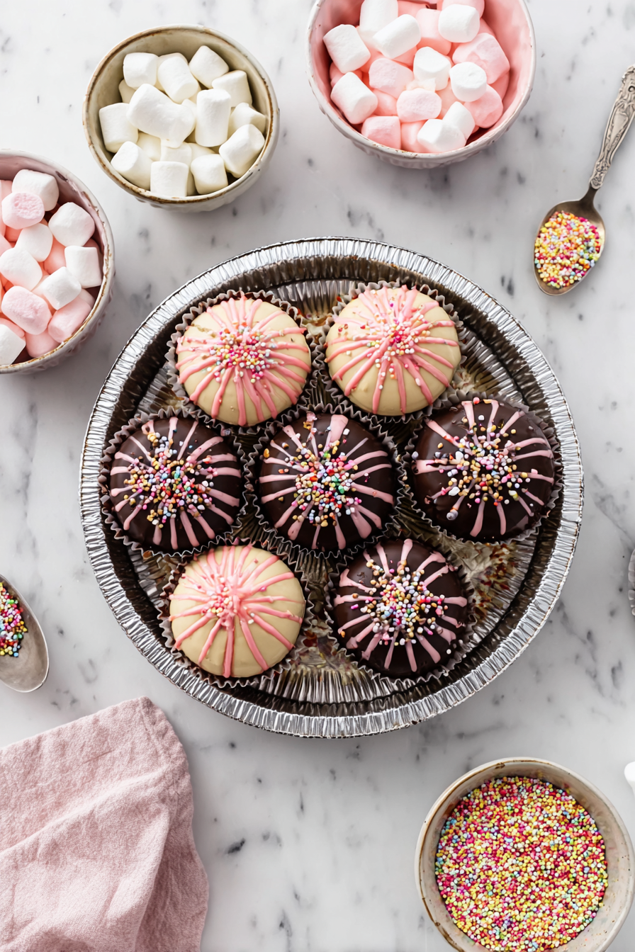 Pink Valentine's Day Hot Chocolate Bombs