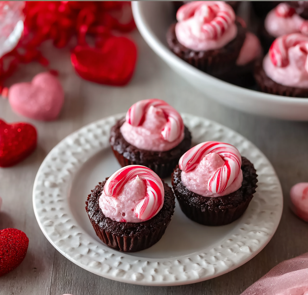 Raspberry Mousse Brownie Cups