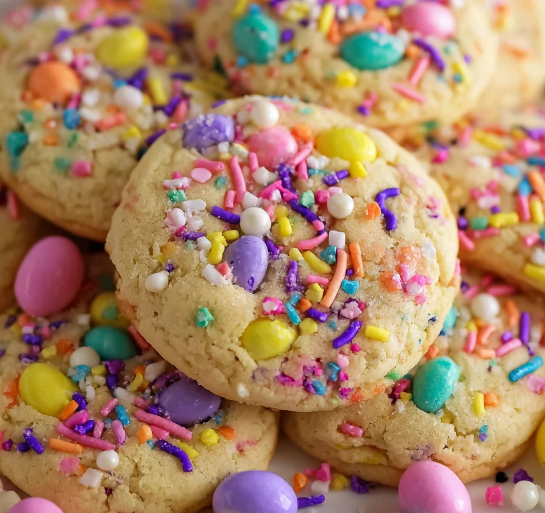 Soft & Chewy Easter M&M Cookies