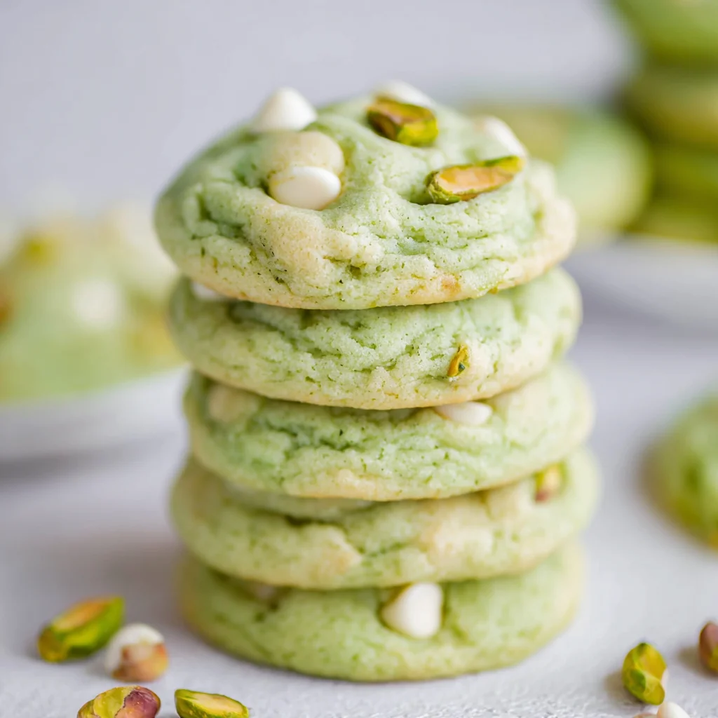 Soft and Chewy Pistachio Pudding Cookies