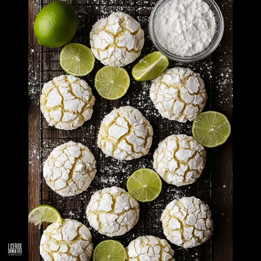 Key Lime Coconut Crinkle Cookies