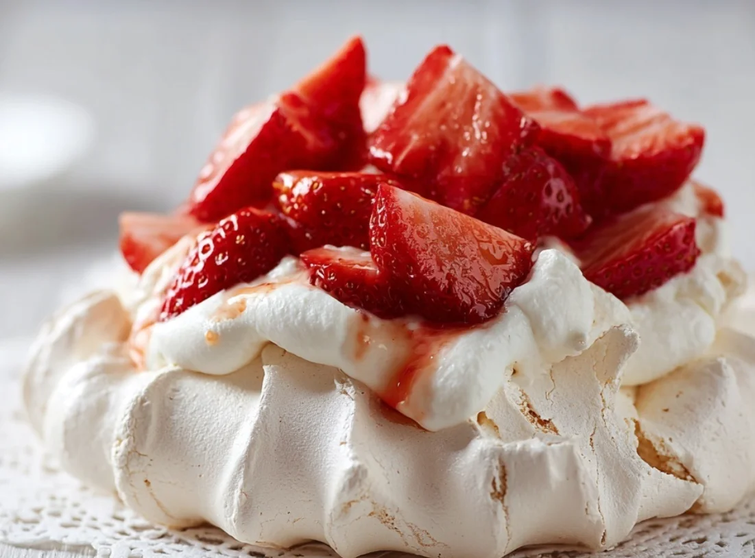 Strawberry Pavlova Cake