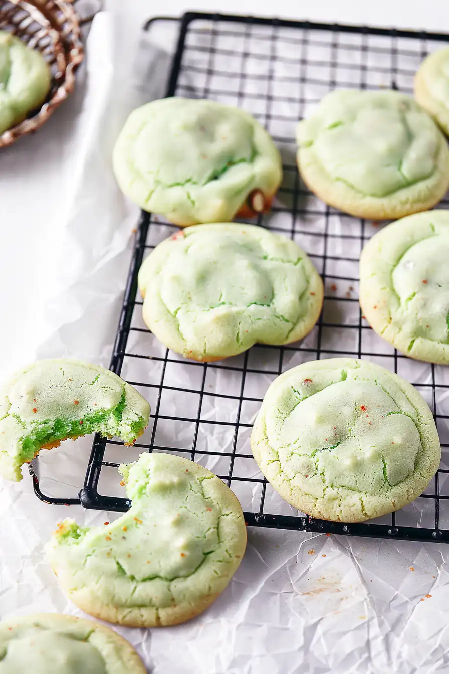Green Pistachio Pudding Cookies