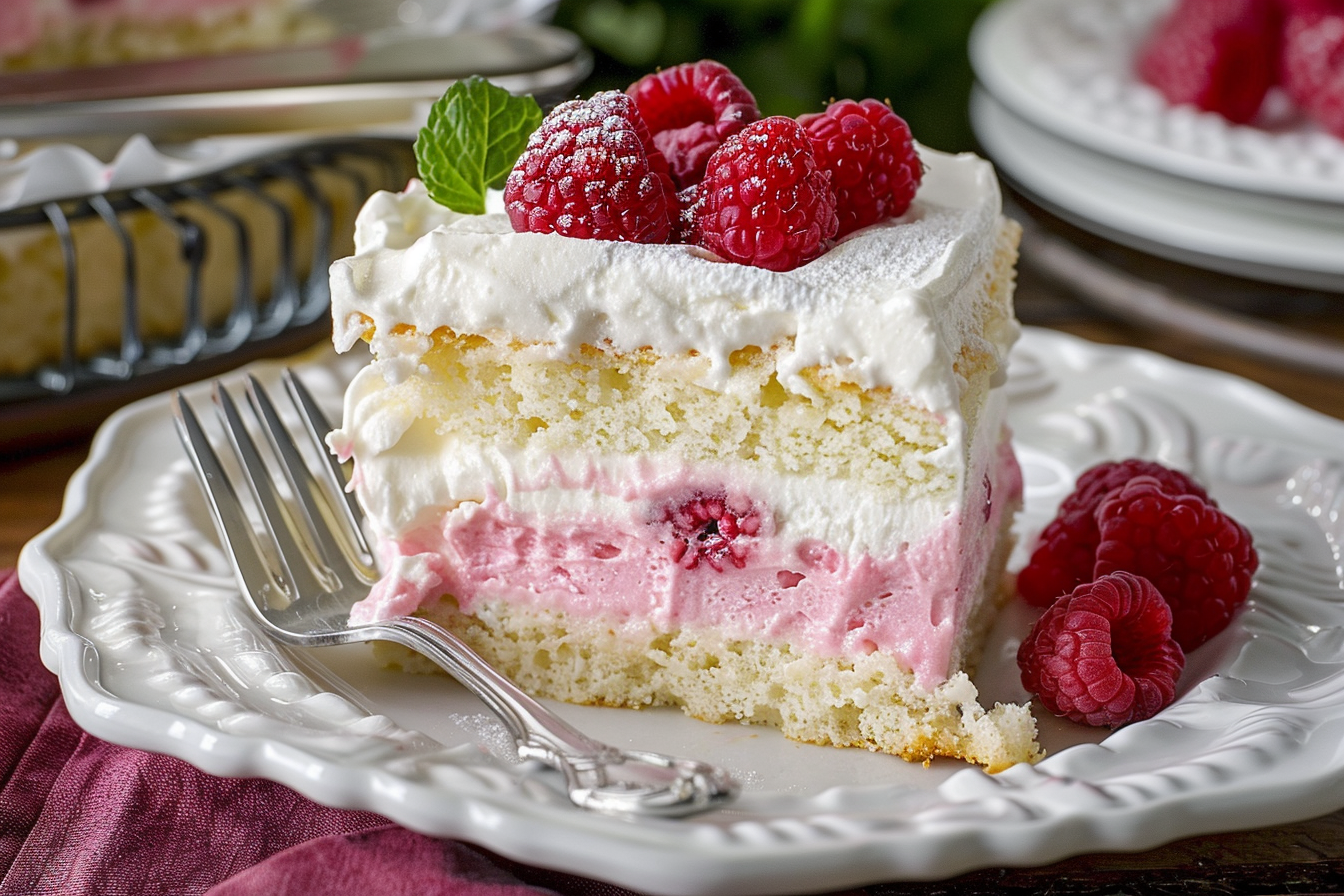 Frozen Raspberry Lemon Coconut Layer Cake