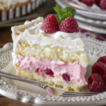 Frozen Raspberry Lemon Coconut Layer Cake