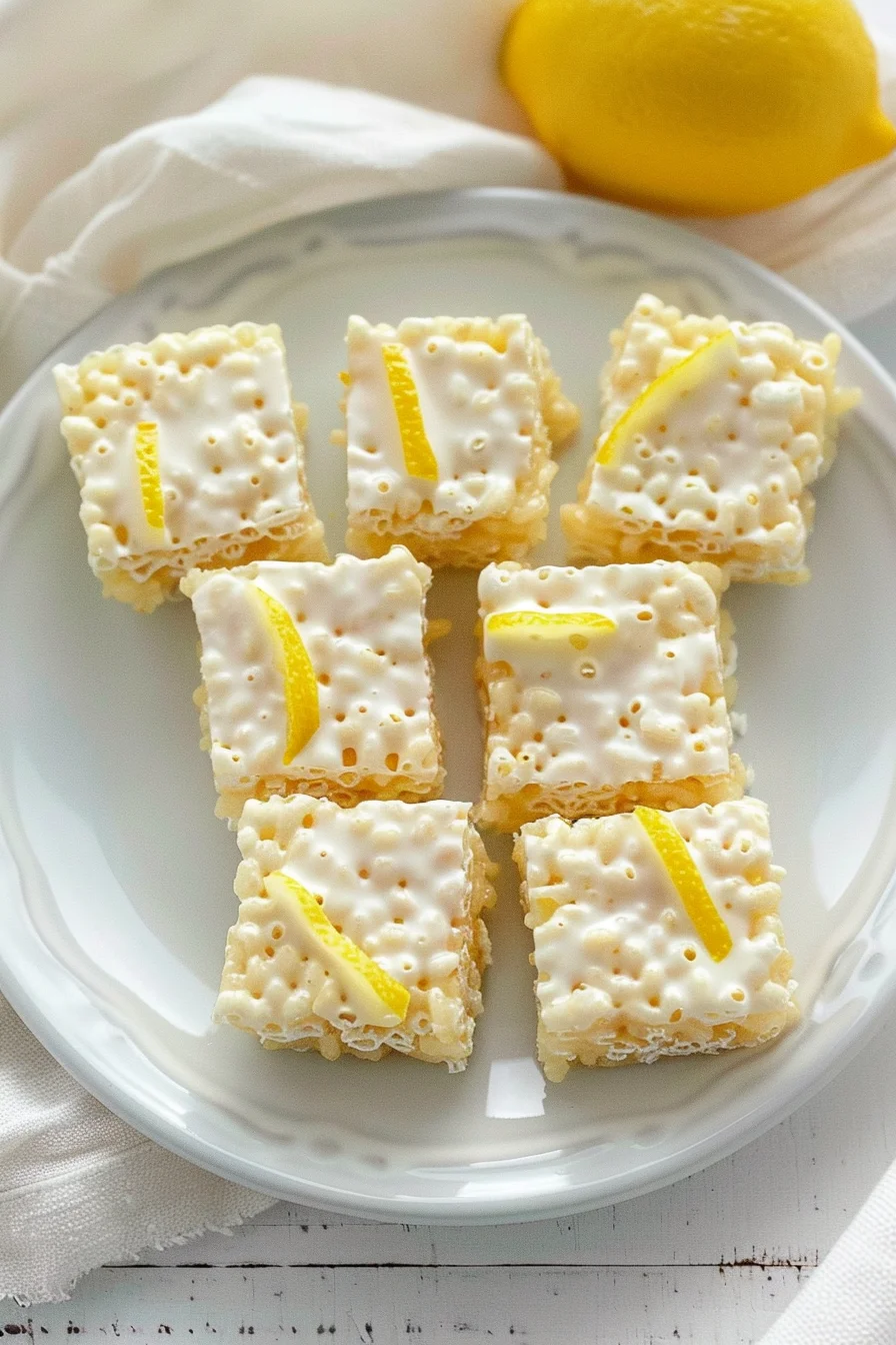 Zesty Lemon Rice Krispie Treats