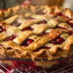 Lattice Topped Rhubarb Orange Pie