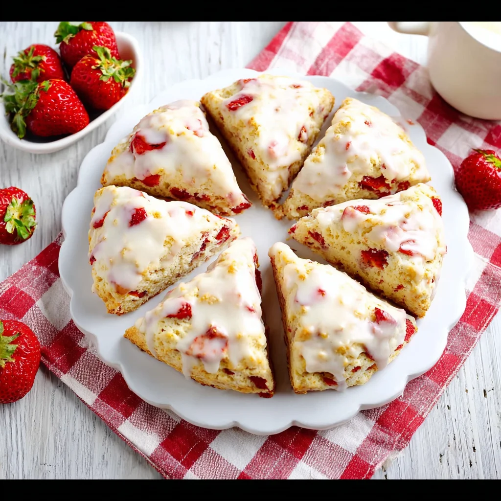 Bakery-Style Fresh Strawberry Scones