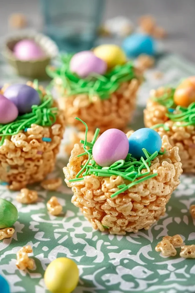 Easter Rice Krispie Treats with Mini Eggs & White Chocolate