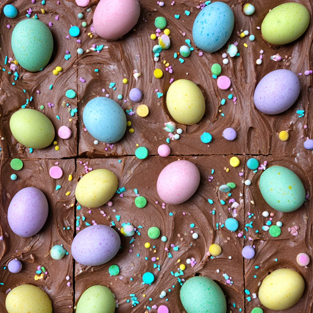 Frosted Easter Brownies