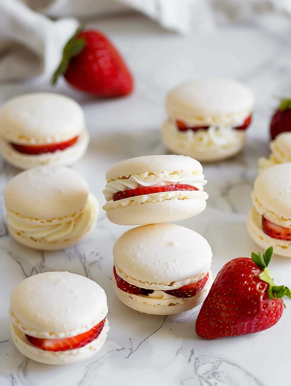 Strawberry Cheesecake Macarons