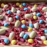 Triple Chocolate Easter Bark with Ruby Swirls