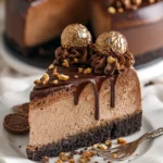 Creamy Nutella Cheesecake with Oreo Crust