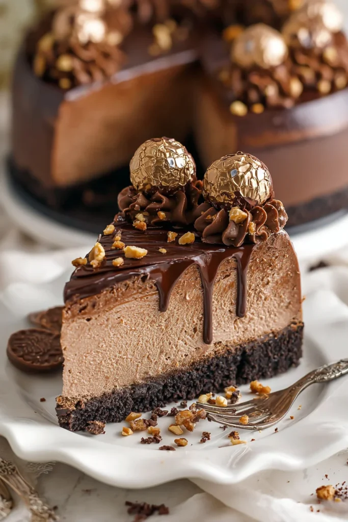 Creamy Nutella Cheesecake with Oreo Crust