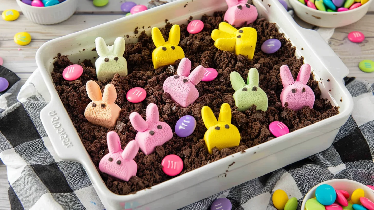Easter Peeps Oreo Dirt Cake
