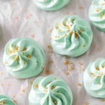 Green Meringue Medallions