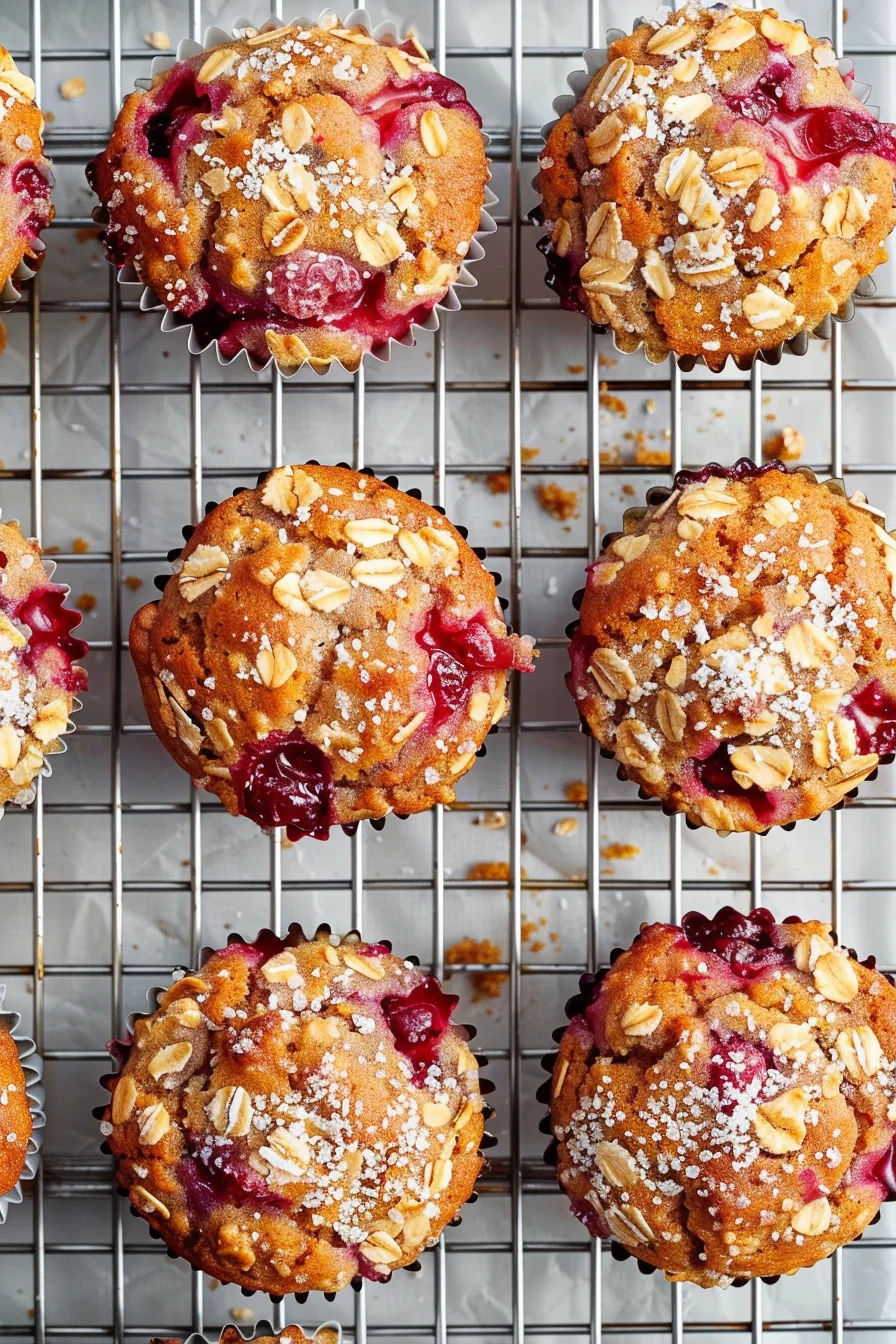 Strawberry Oatmeal Muffins