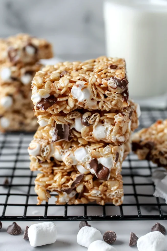 Chewy Chocolate Chip Rice Crispy Treats