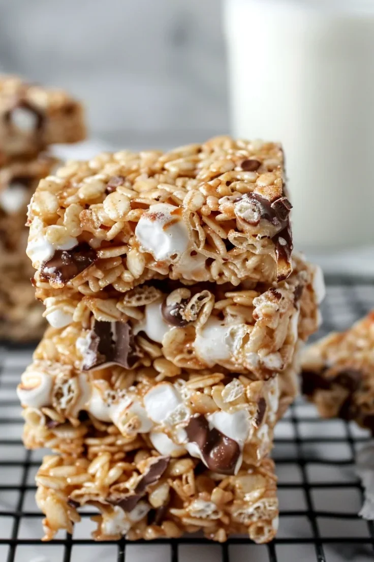 Chewy Chocolate Chip Rice Crispy Treats