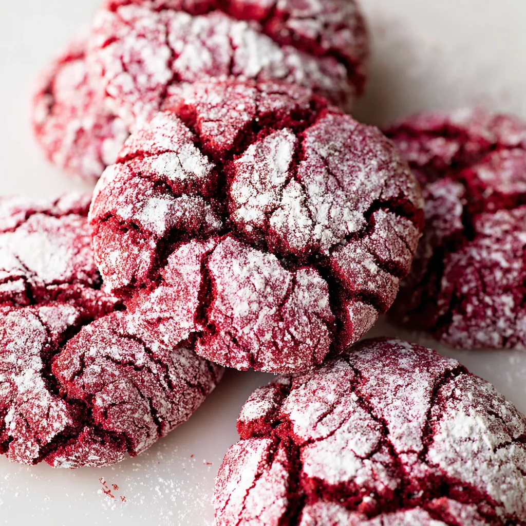 Soft & Chewy Red Velvet Crinkle Cookies