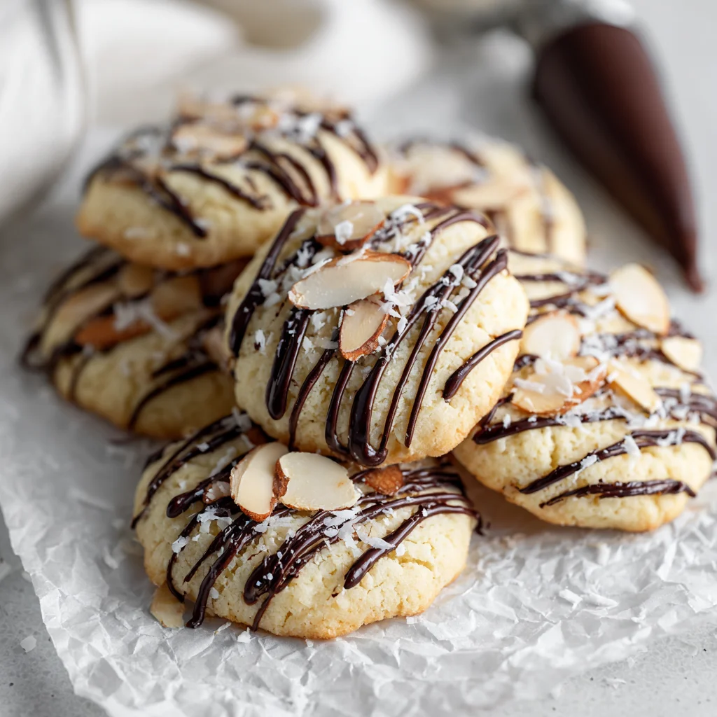 Soft & Chewy Coconut Almond Joy Cookies