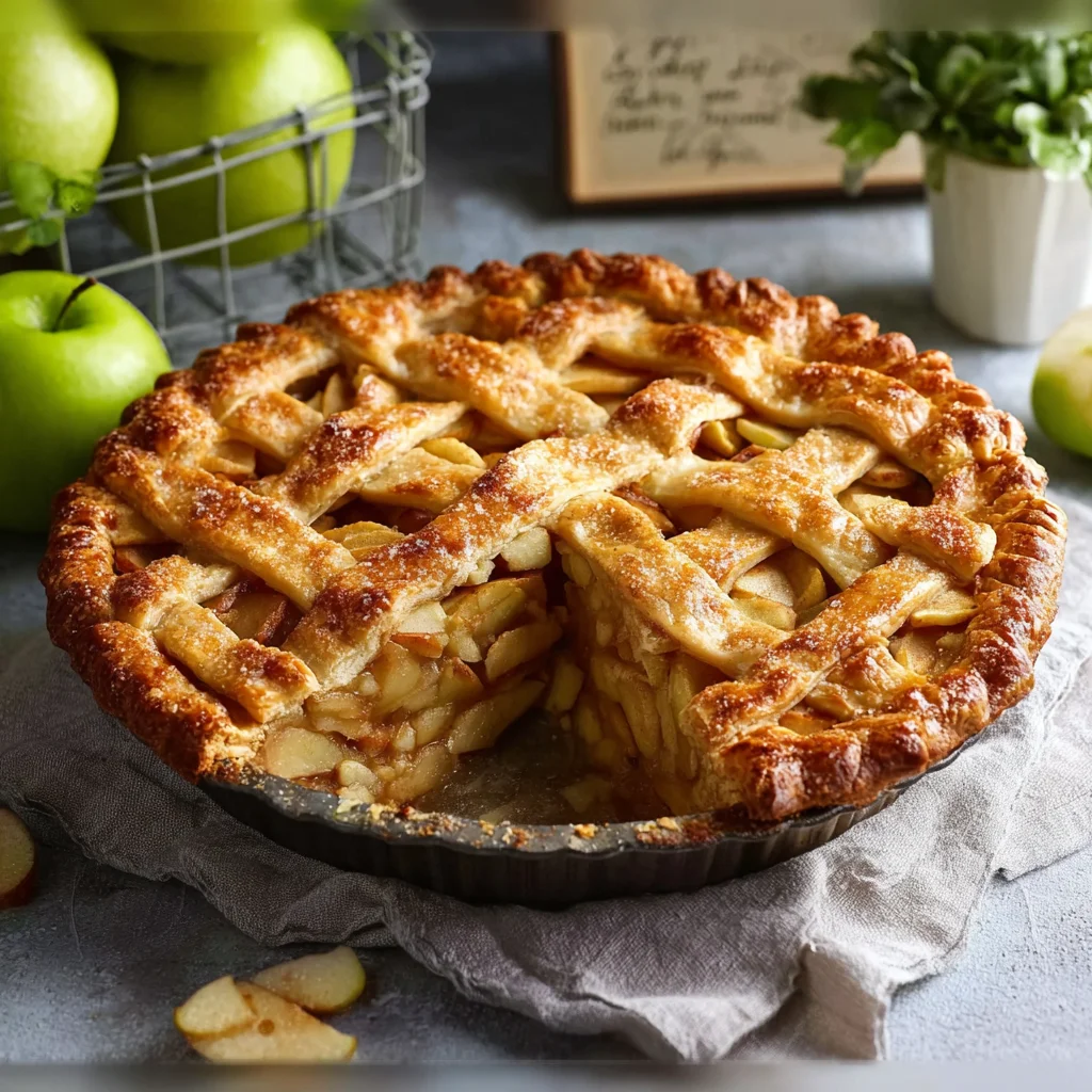 Classic Lattice-Top Apple Pie