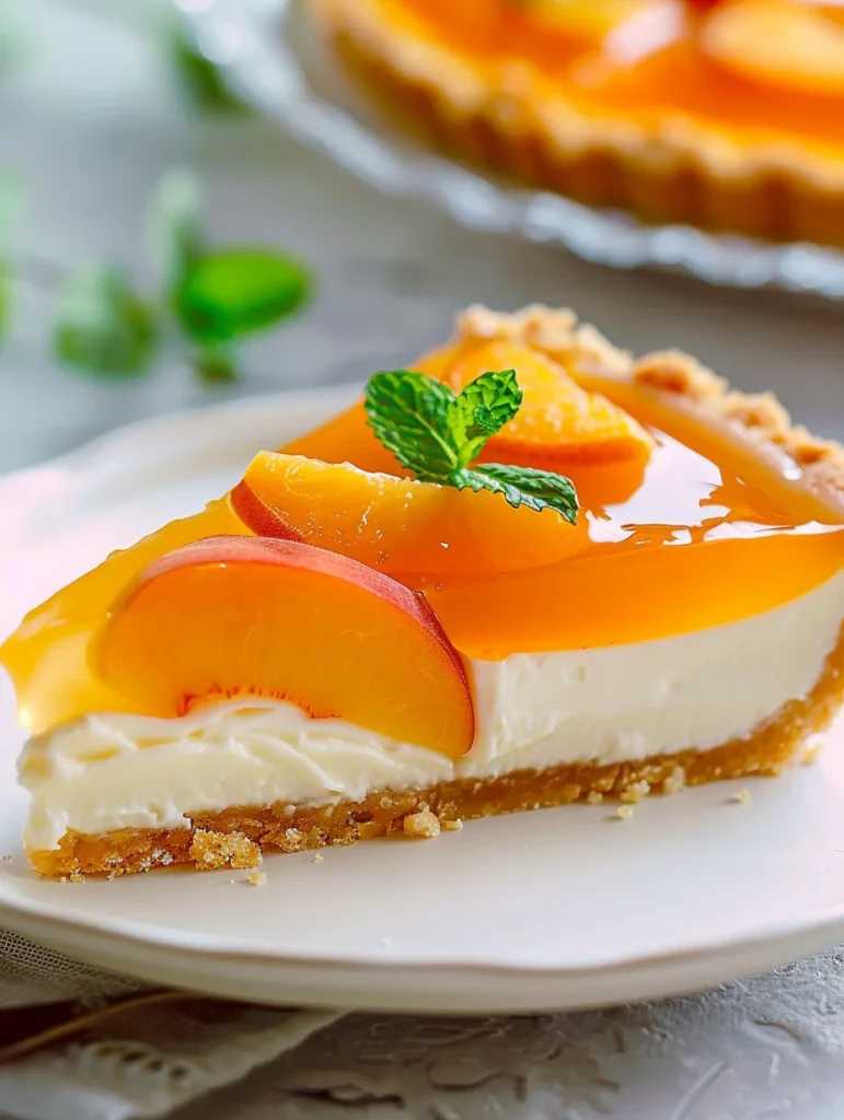Easy Creamy Peach Jello Pie