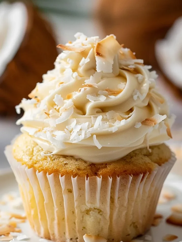 Moist Coconut Cupcakes