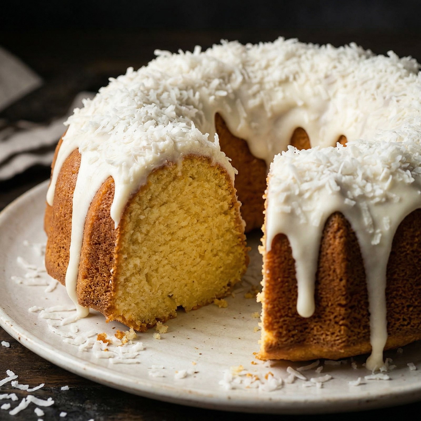 Pina Colada Bundt Cake